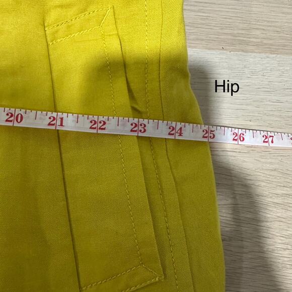 Ann Taylor Women’s Linen Blend Double Breasted Trench Coat Jacket in Yellow XXL - Picture 14 of 15